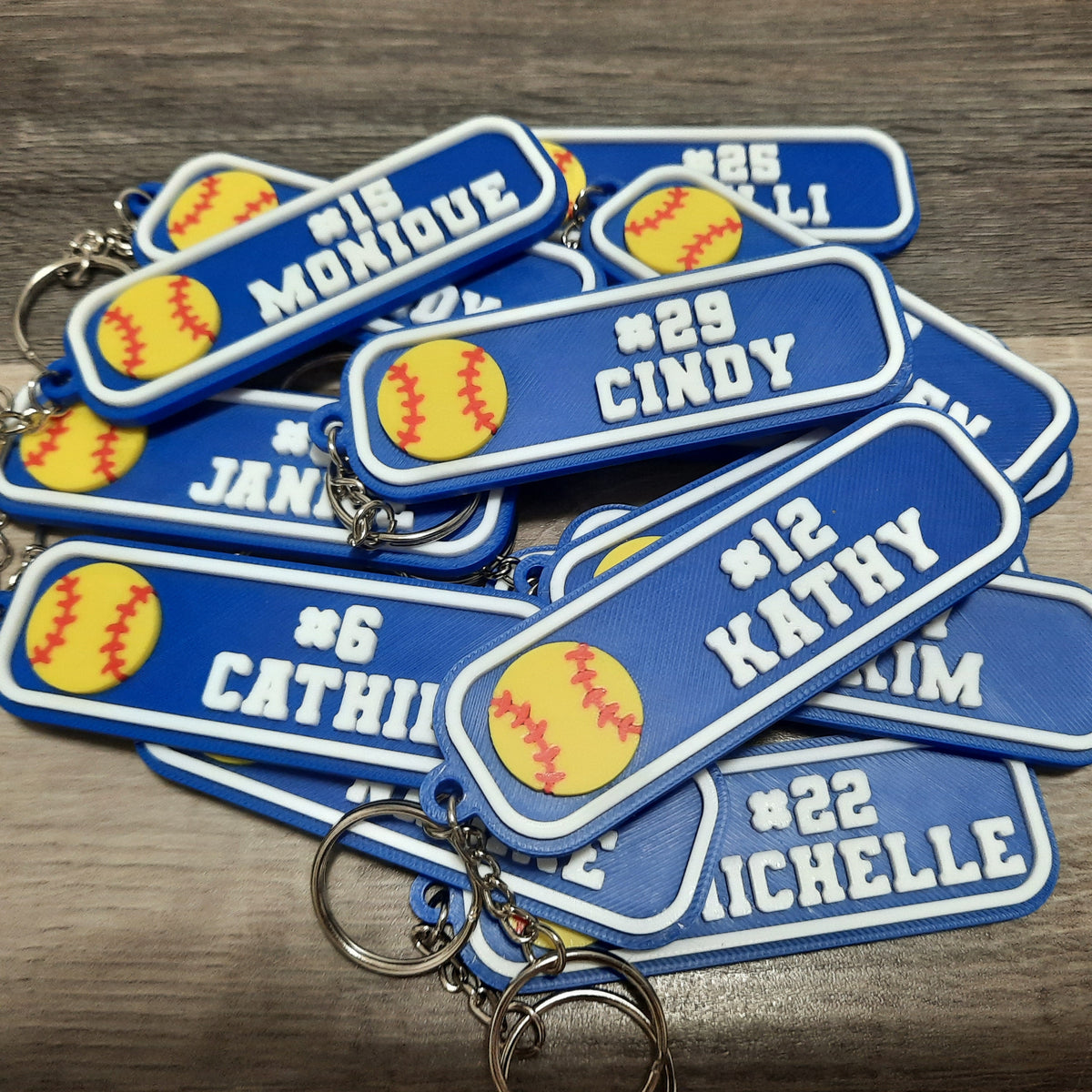 Softball Keychains – Kingspear Designs