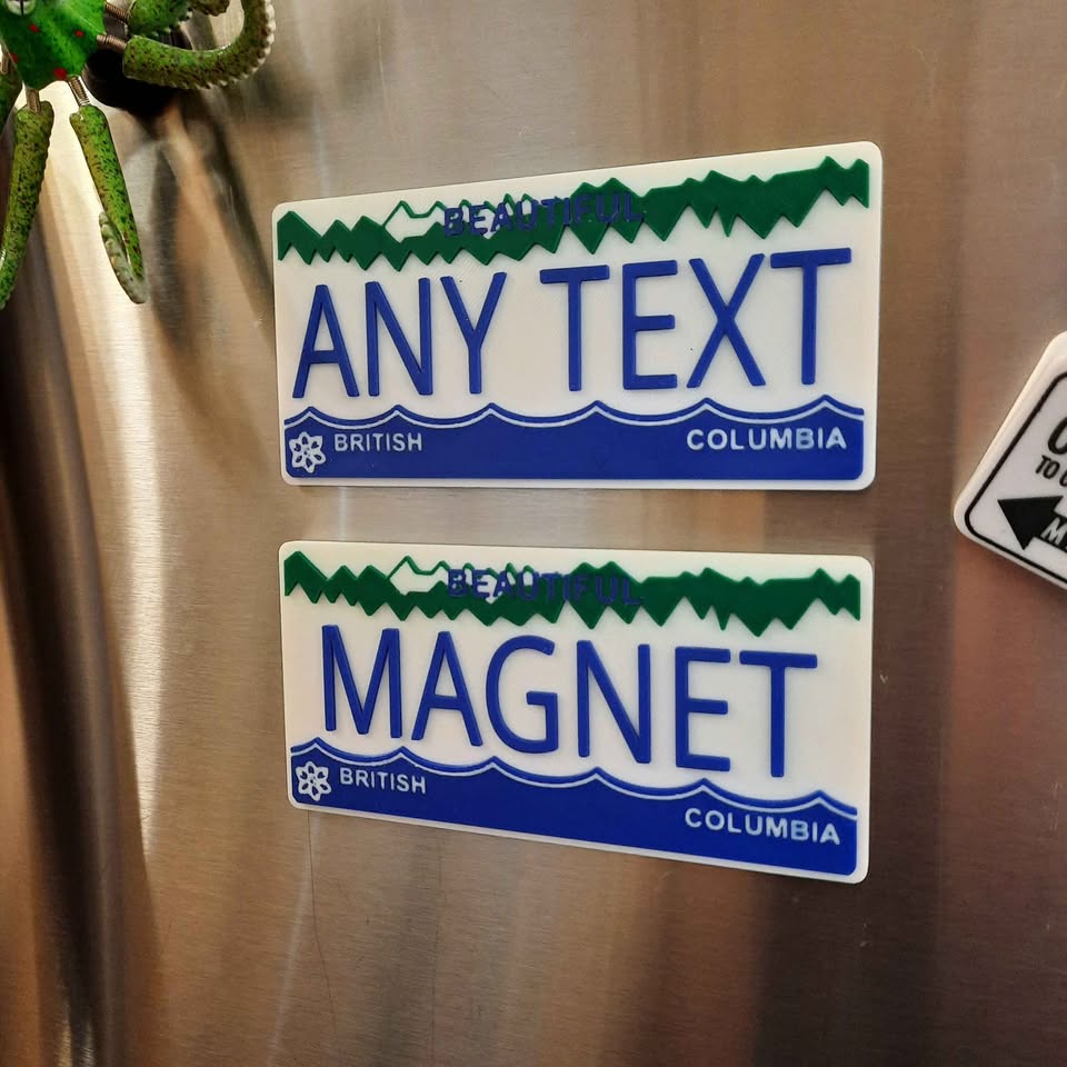 British Columbia License Plate Replica