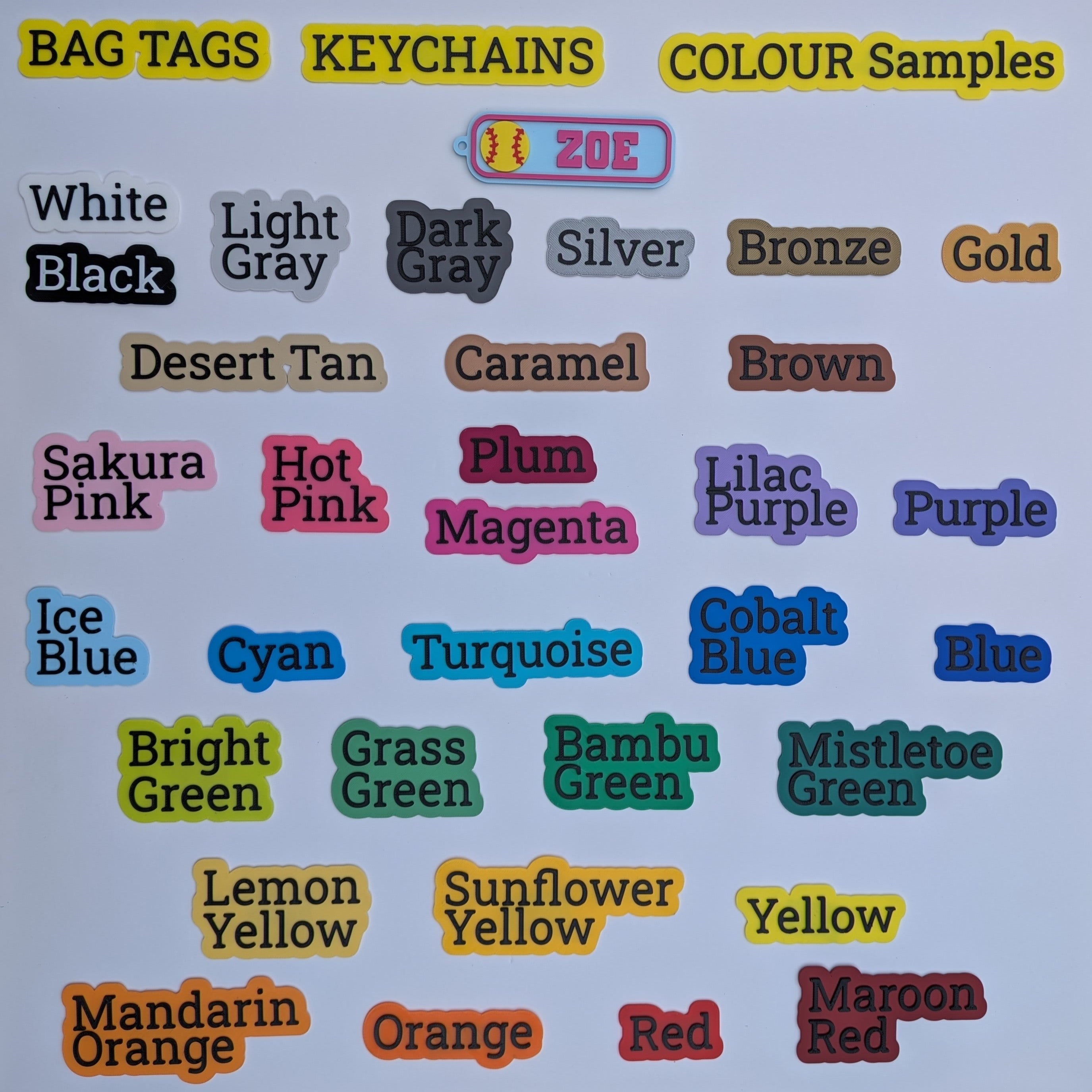 Softball Keychains