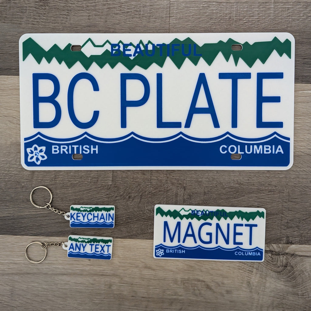 British Columbia License Plate Replica