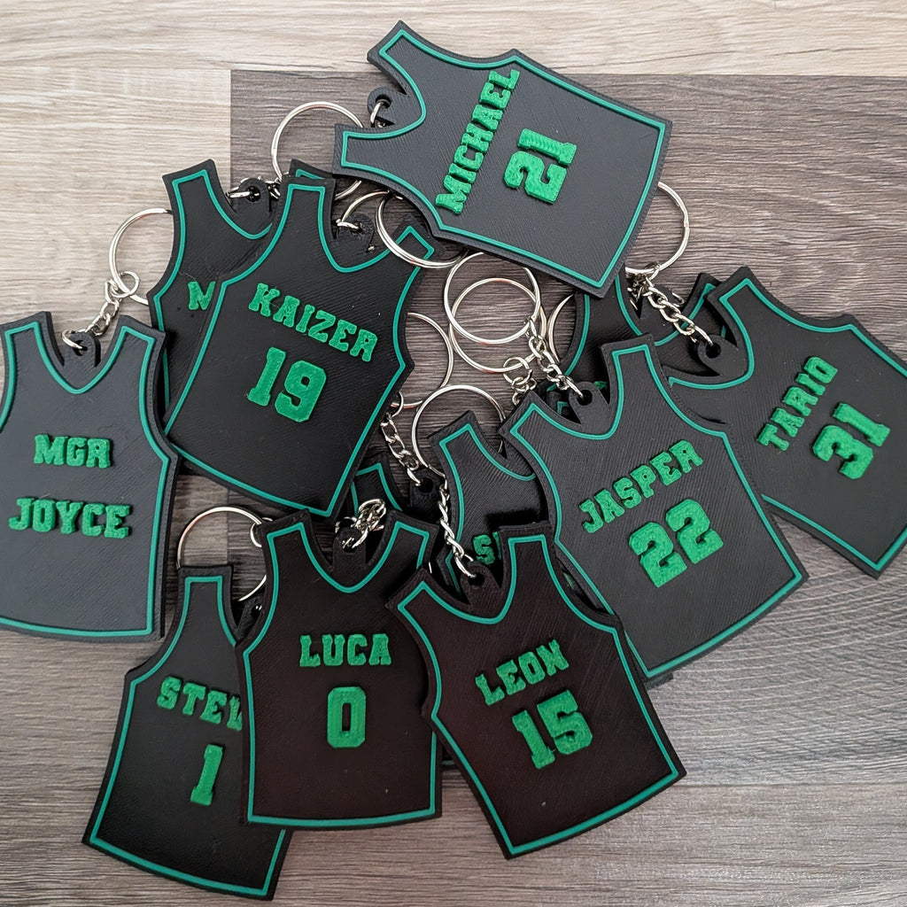 Jersey Basketball Team Keychains