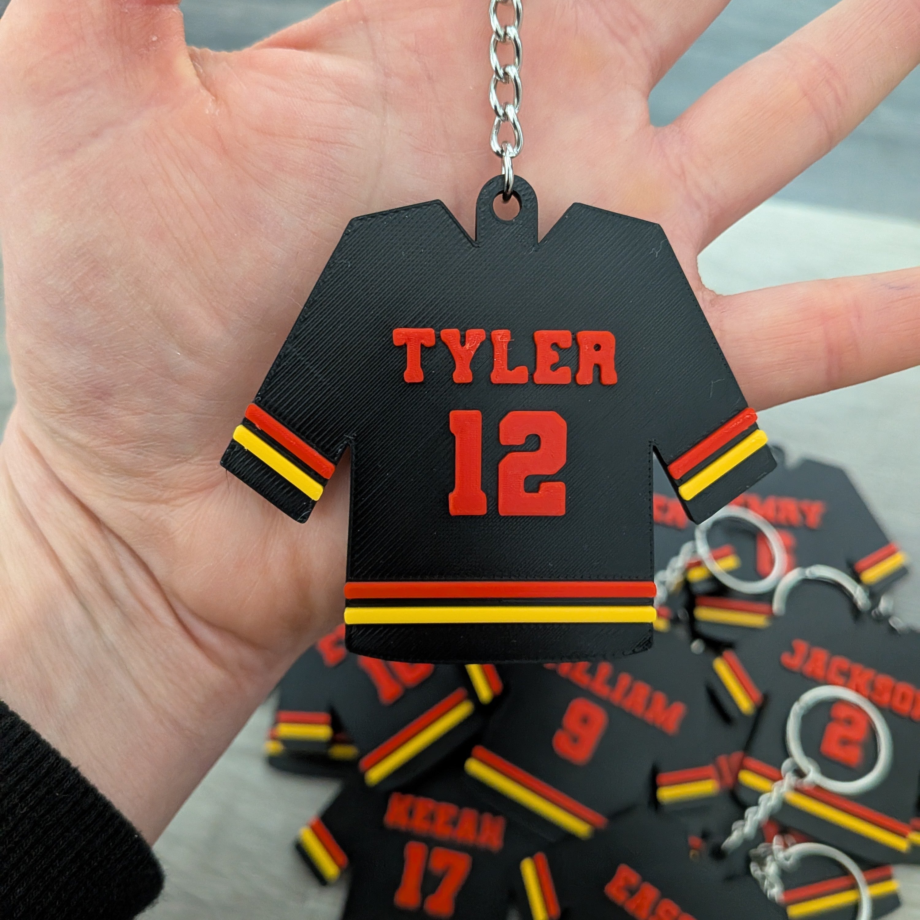 Jersey Hockey Team Keychains
