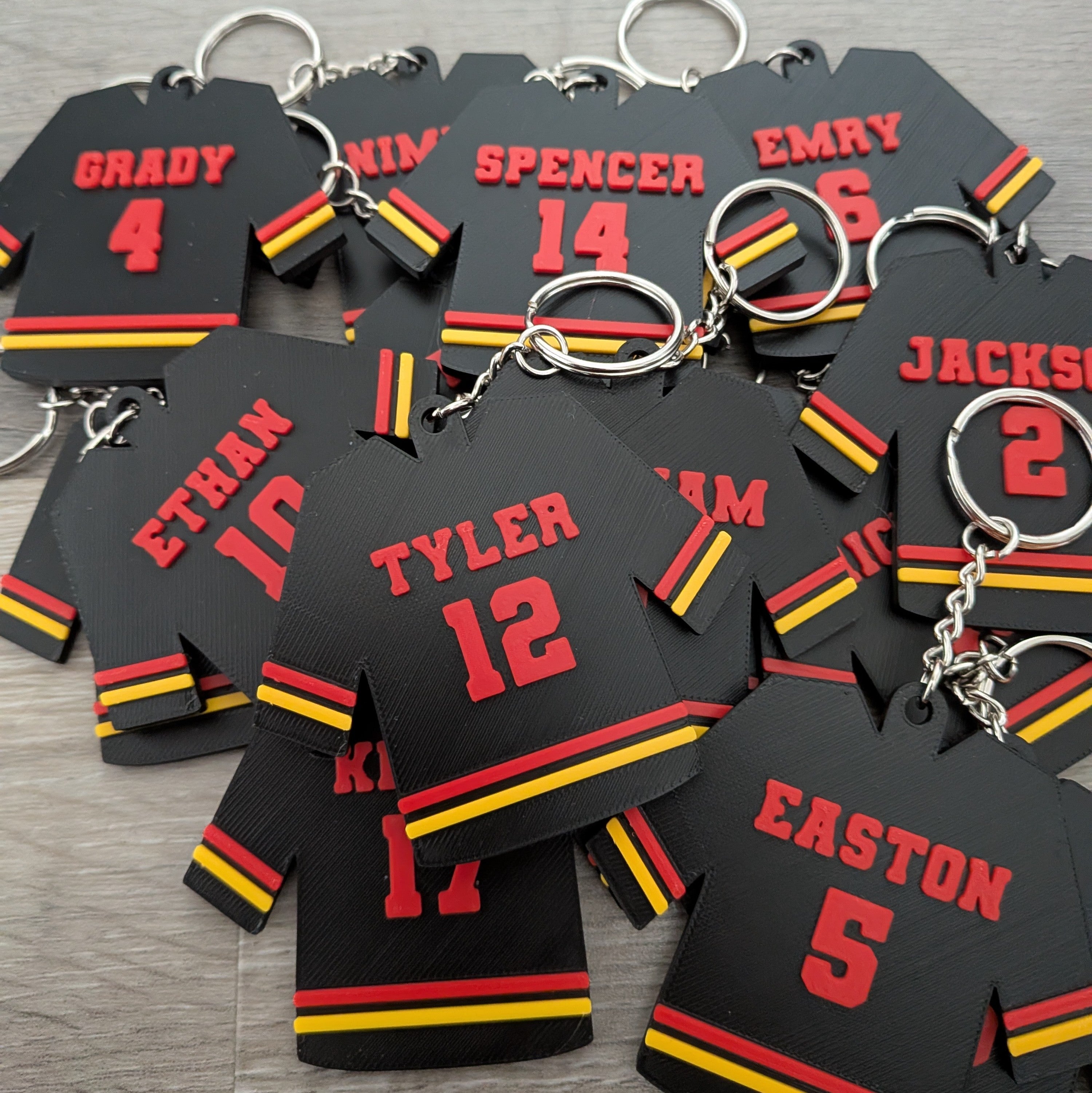 Jersey Hockey Team Keychains