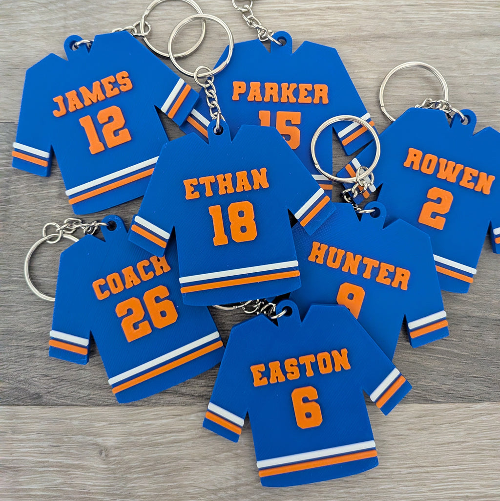 Jersey Hockey Team Keychains