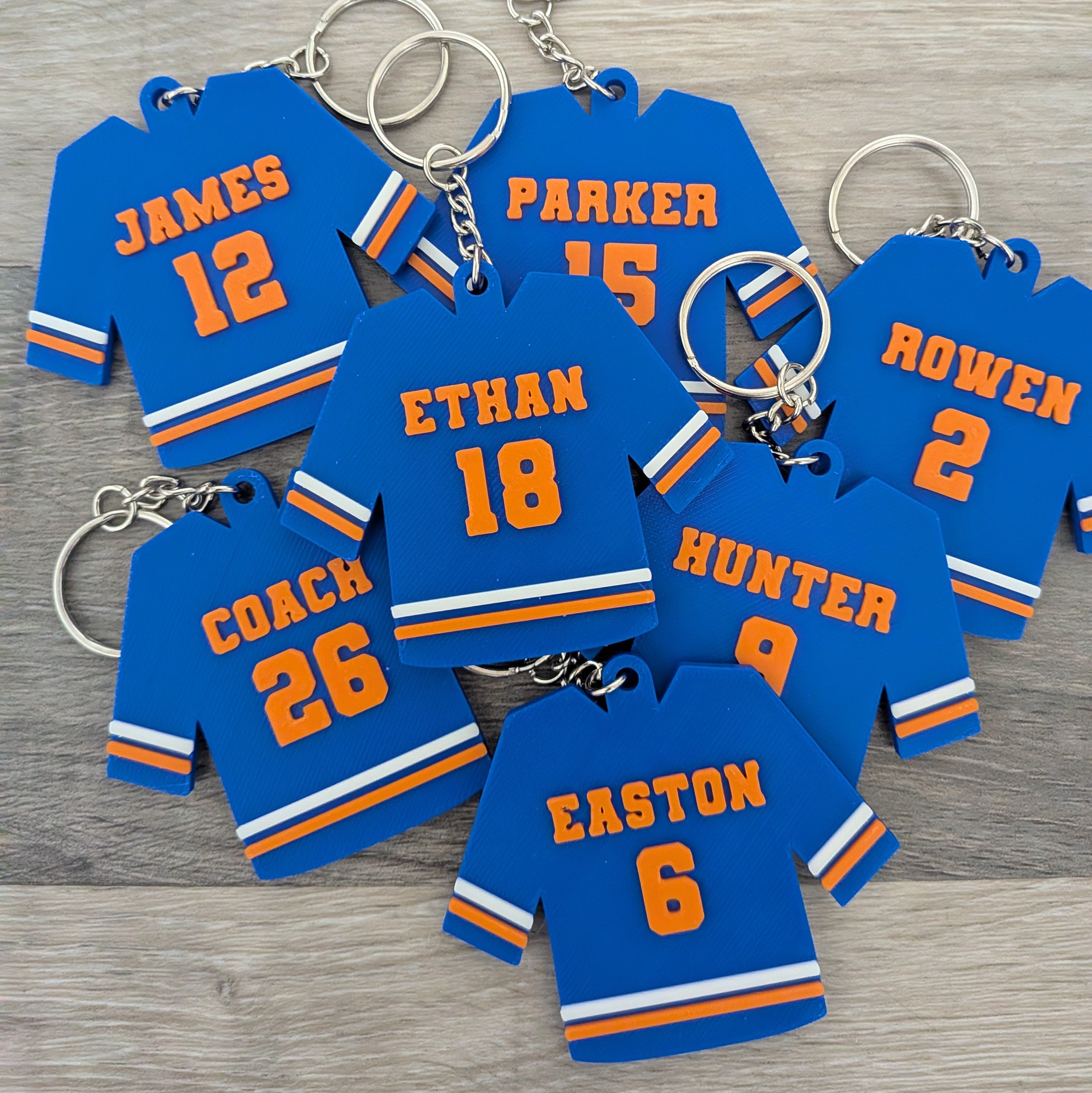 Jersey Hockey Team Keychains