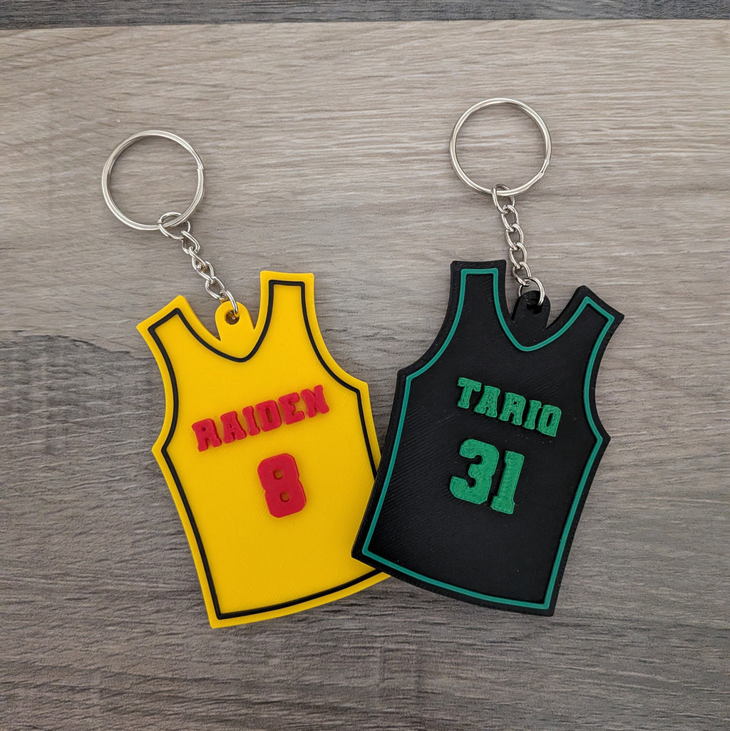 Jersey Basketball Team Keychains