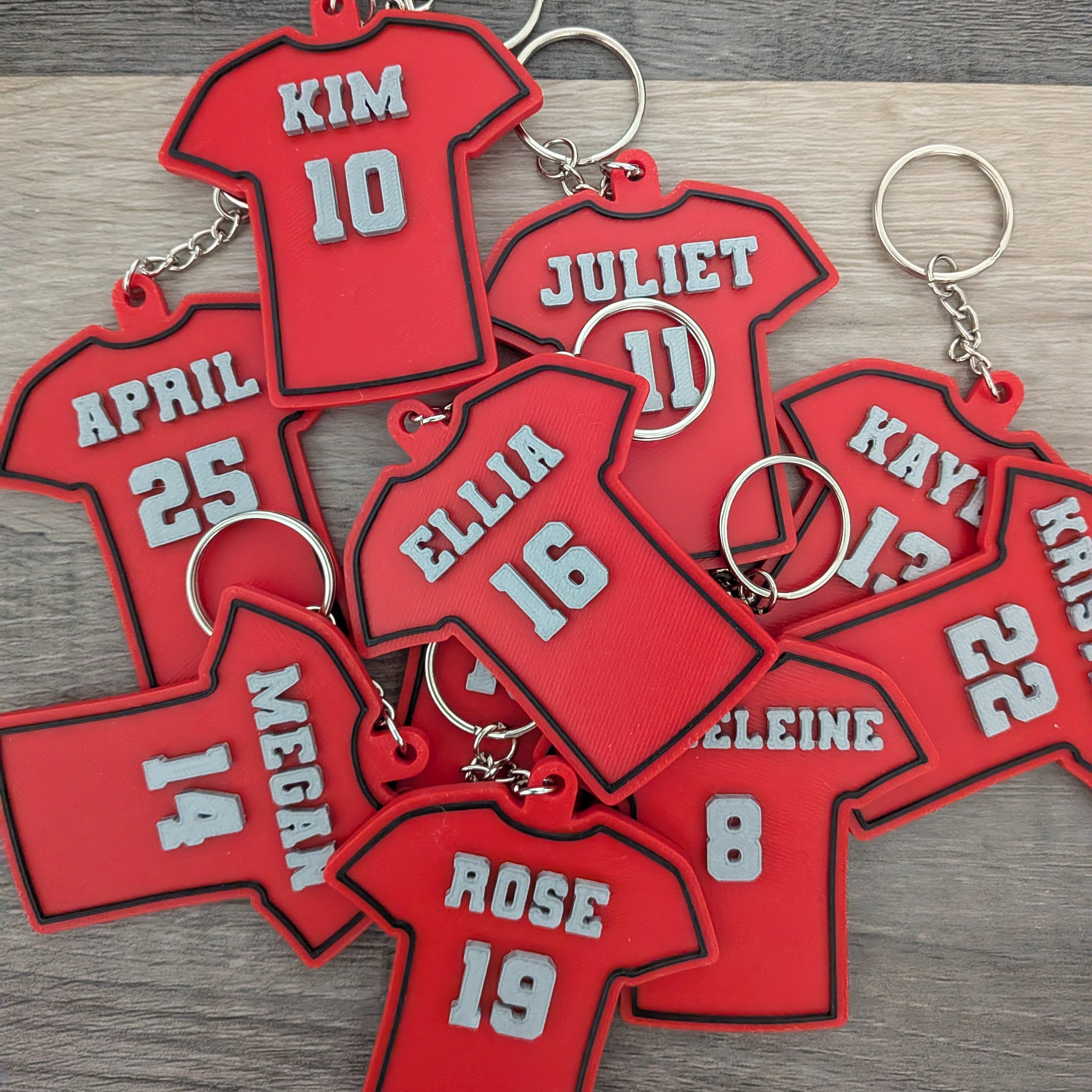 Jersey Soccer Team Keychains