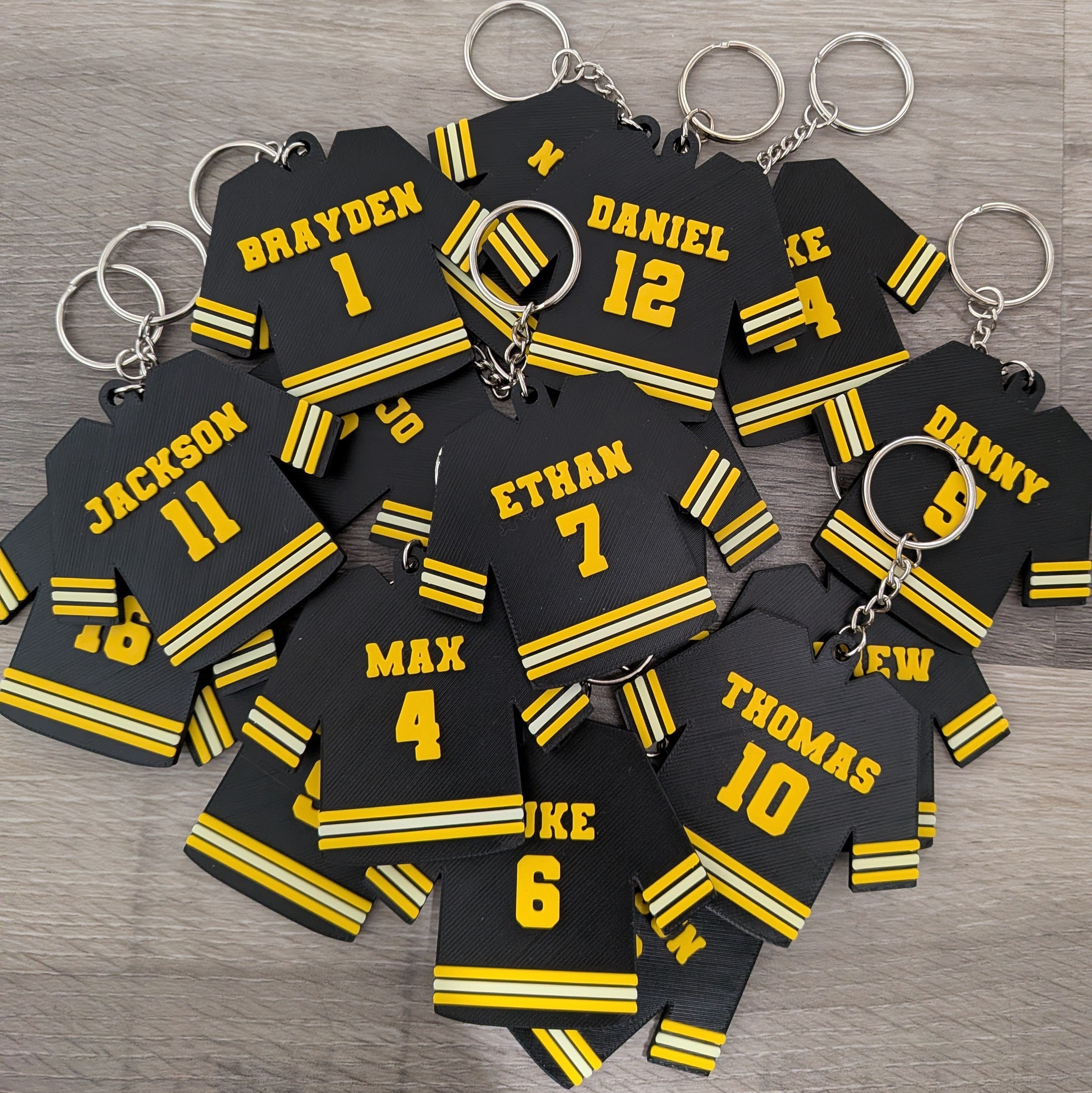 Jersey Hockey Team Keychains