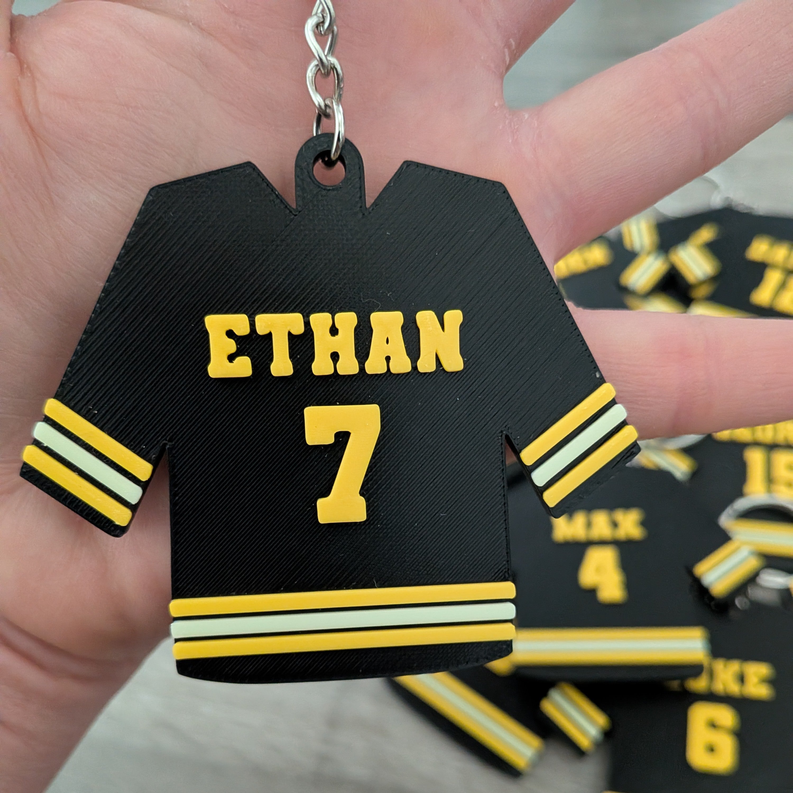 Jersey Hockey Team Keychains