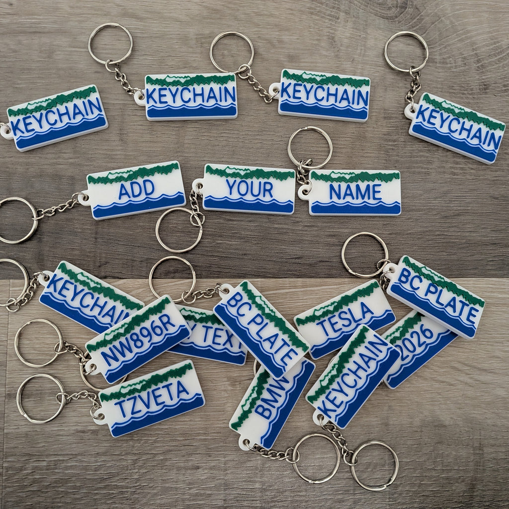 British Columbia License Plate Keychain