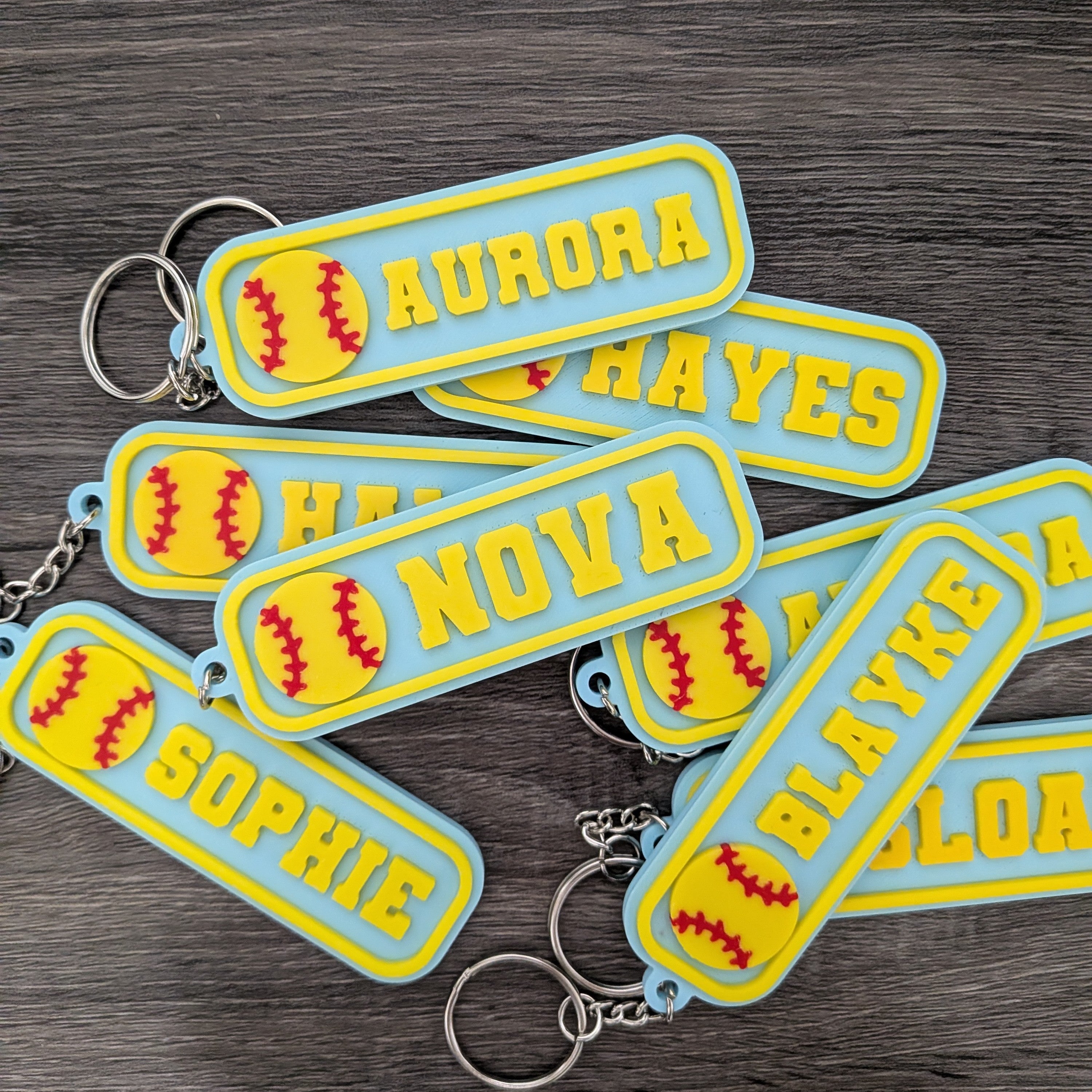 Softball Keychains