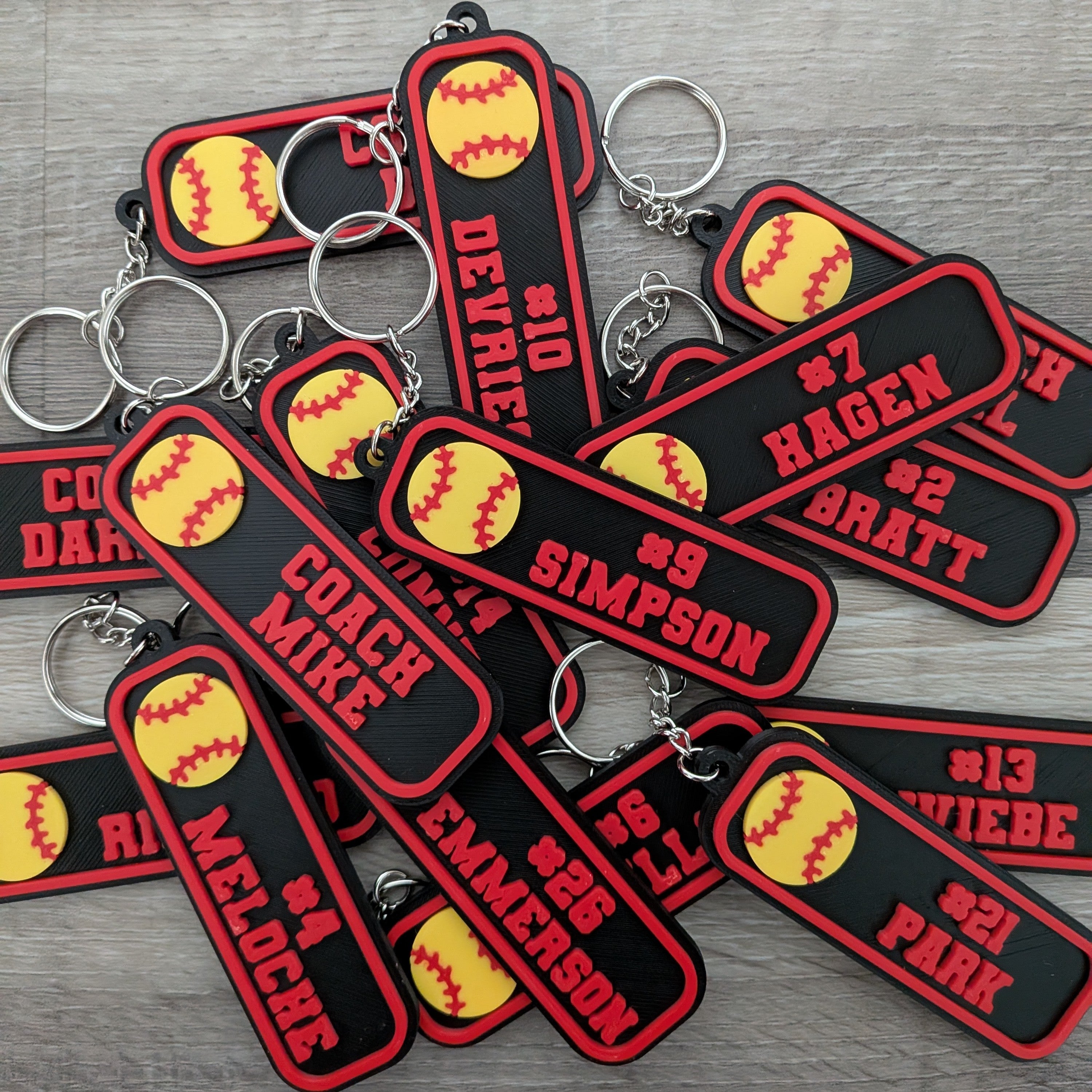 Softball Keychains