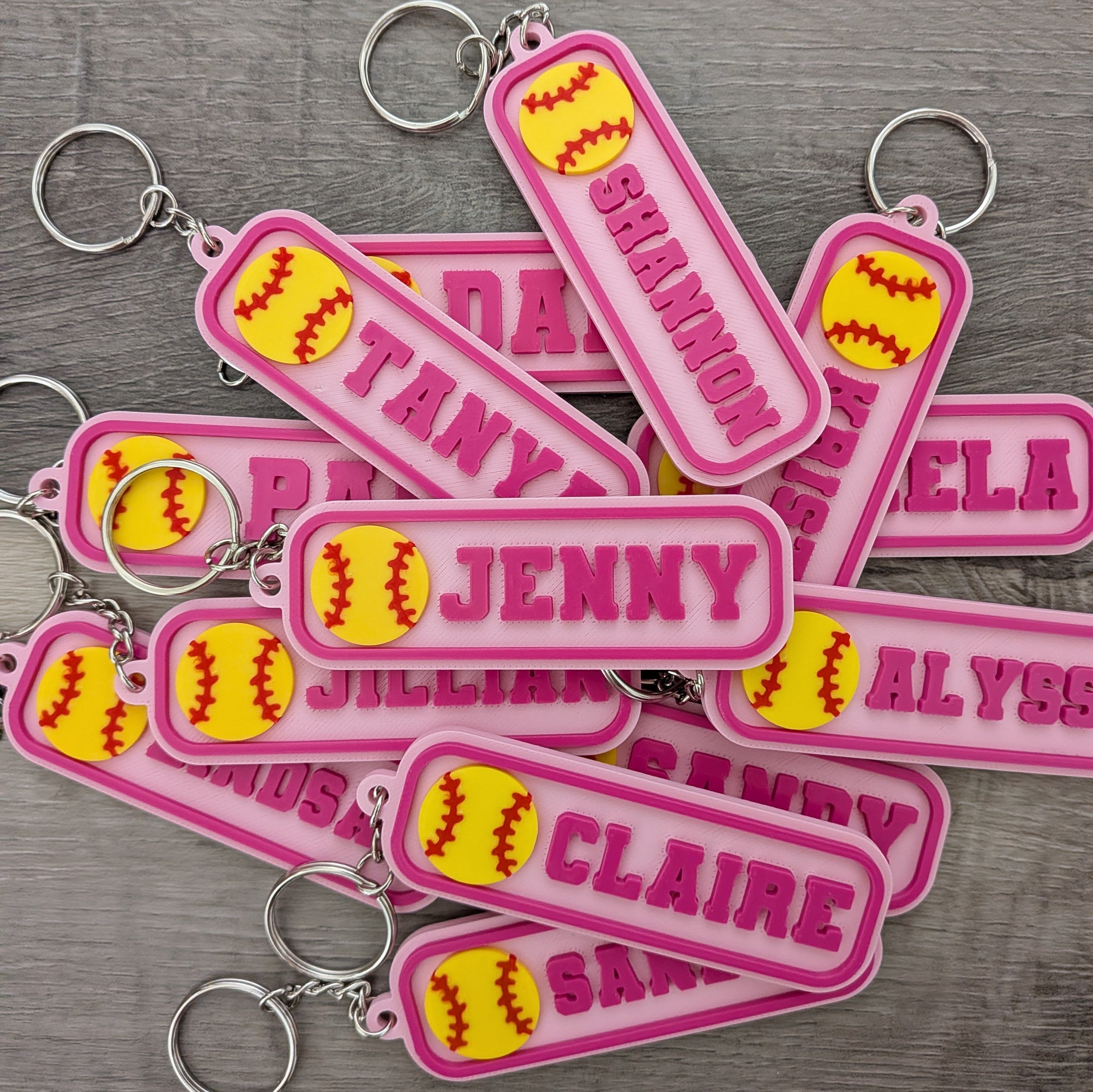 Softball Keychains
