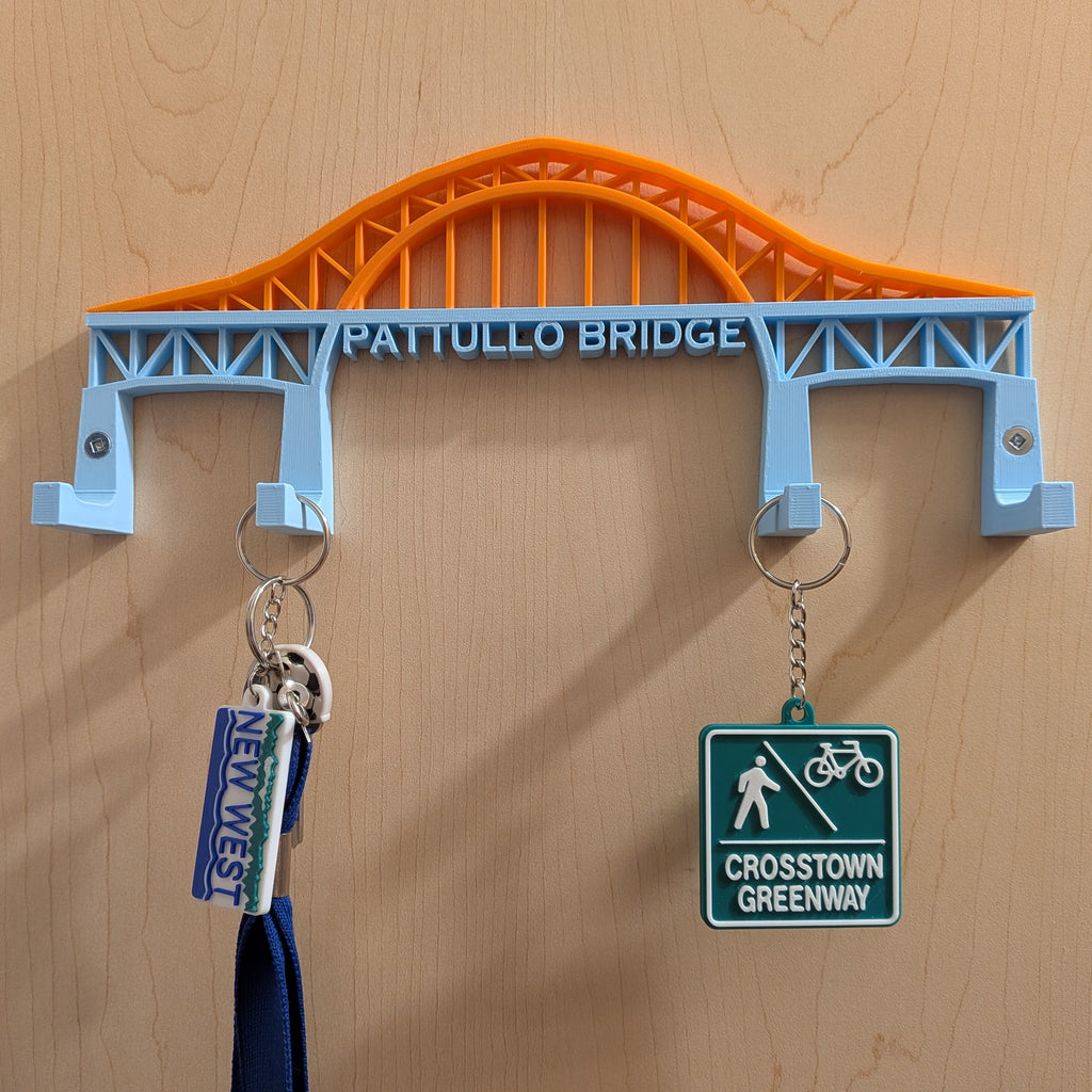 Crosstown Greenway Bike Route Keychain